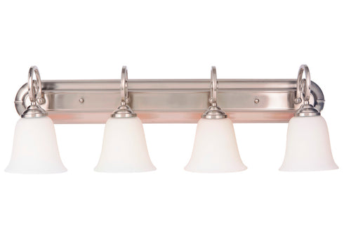 Craftmade Cecilia 4 Light Vanity in Brushed Polished Nickel Finish Model: 7132BNK4-WG