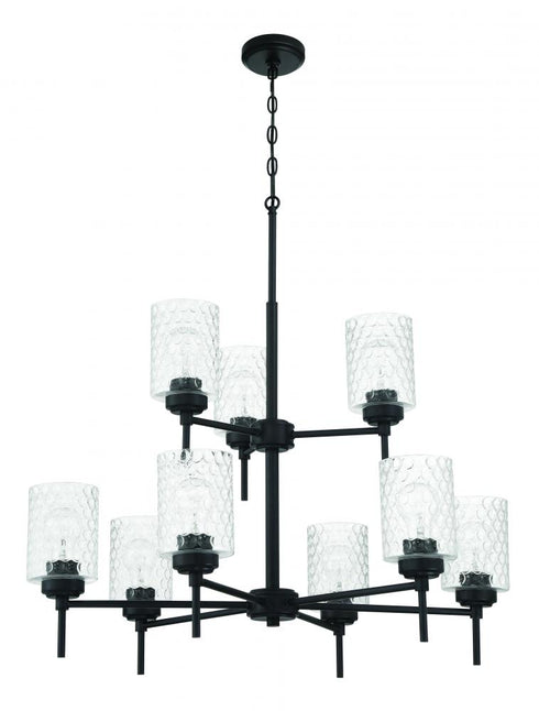 Craftmade Claire 9 Light Chandelier in Flat Black Model: 60529-FB