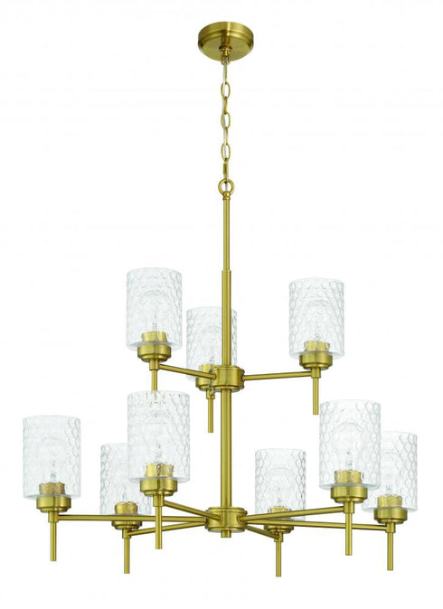 Craftmade Claire 9 Light Chandelier in Satin Brass Model: 60529-SB