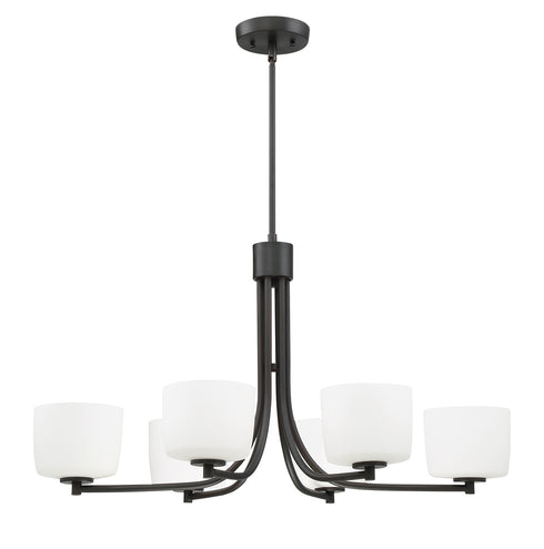 Craftmade Clarendon 6 Light Linear Chandelier in Aged Bronze Brushed Finish Model: 43576-ABZ