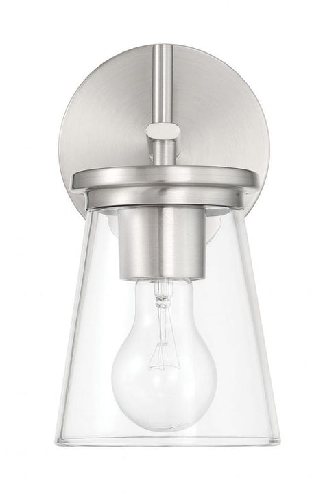 Craftmade Connell 1 Light Wall Sconce in Brushed Polished Nickel Model: 60401-BNK