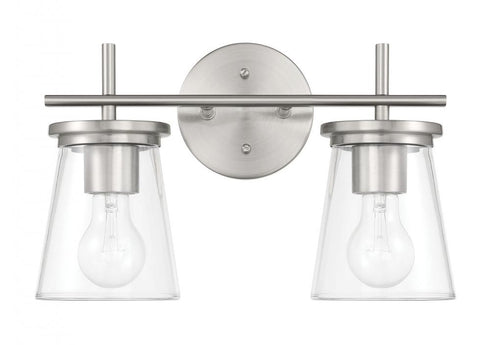 Craftmade Connell 2 Light Vanity in Brushed Polished Nickel Model: 60402-BNK
