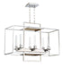 Craftmade Cubic 6 Light Linear Chandelier in Fired Stee Natural Wood Finish Model: 41526-FSNW