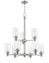 Craftmade Dardyn 9 Light Chandelier in Brushed Polished Nickel Finish Model: 49829-BNK-C