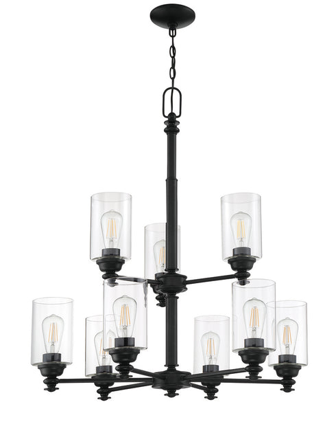 Craftmade Dardyn 9 Light Chandelier in Brushed Polished Nickel Finish Model: 49829-BNK-C
