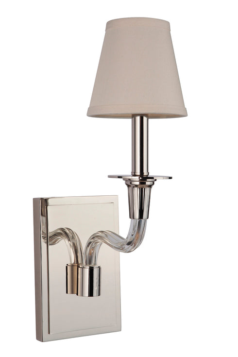 Craftmade Deran - Gallery 1 Light Wall Sconce in Polished Nickel Finish Model: 48061-PLN