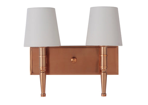 Craftmade Ella 2 Light Vanity in Satin Brass Finish Model: 44602-SB