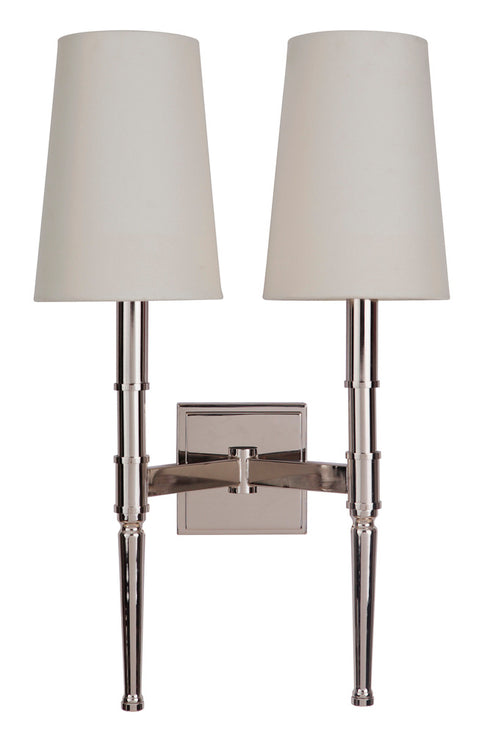 Craftmade Ella 2 Light Wall Sconce in Polished Nickel Finish Model: 44662-PLN