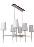 Craftmade Ella 6 Light Chandelier in Polished Nickel Finish Model: 44626-PLN