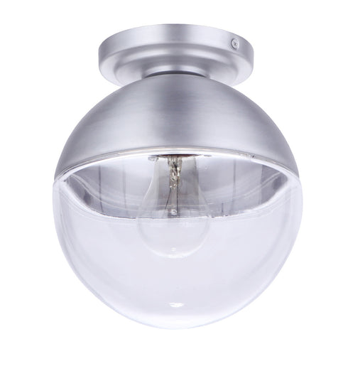 Craftmade Evie 1 Light Outdoor Flush Mount in Satin Aluminum Model: ZA3417-SA