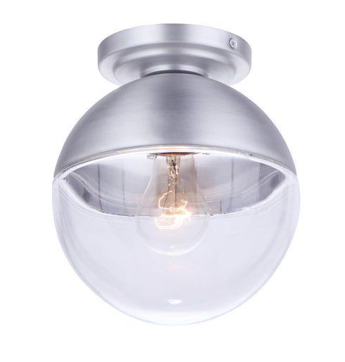 Craftmade Evie 1 Light Outdoor Flush Mount in Satin Aluminum Model: ZA3417-SA