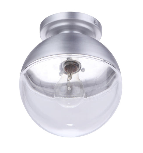 Craftmade Evie 1 Light Outdoor Flush Mount in Satin Aluminum Model: ZA3417-SA