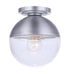 Craftmade Evie 1 Light Outdoor Flush Mount in Satin Aluminum Model: ZA3417-SA