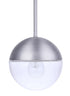 Craftmade Evie 1 Light Outdoor Pendant in Satin Aluminum Model: ZA3411-SA