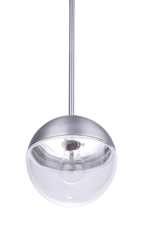 Craftmade Evie 1 Light Outdoor Pendant in Satin Aluminum Model: ZA3411-SA