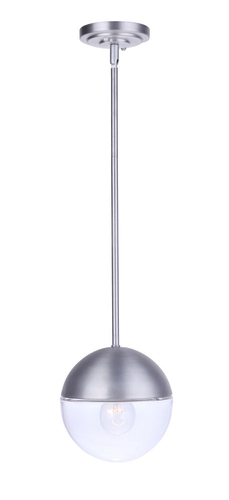 Craftmade Evie 1 Light Outdoor Pendant in Satin Aluminum Model: ZA3411-SA
