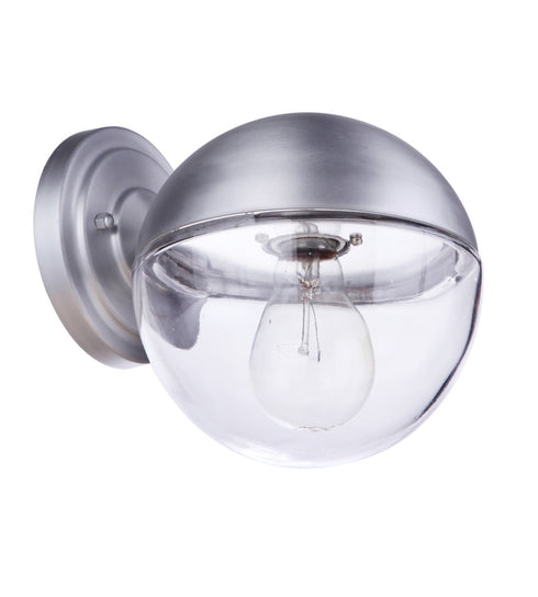 Craftmade Evie 1 Light Small Outdoor Wall Lantern in Satin Aluminum Model: ZA3404-SA