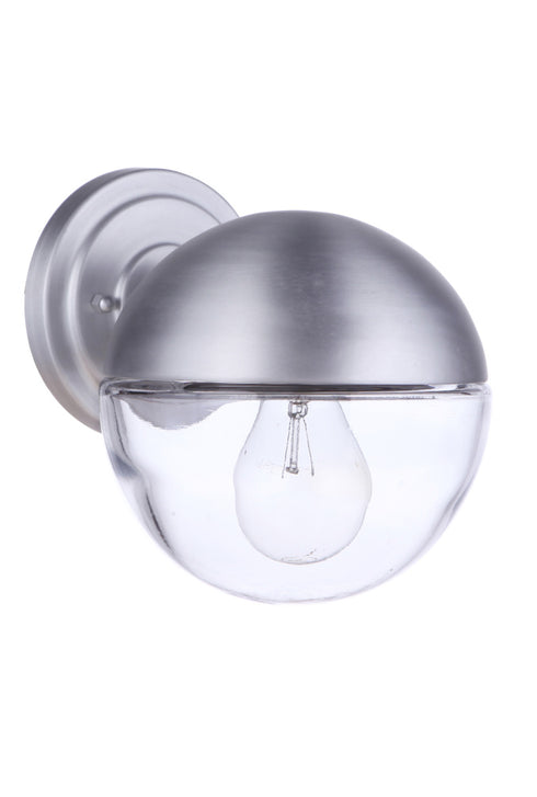 Craftmade Evie 1 Light Small Outdoor Wall Lantern in Satin Aluminum Model: ZA3404-SA