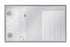 Craftmade 60 Inch x 36 Inch Rectangle Black Framed LED Mirror in Flat Black Finish Model: MIR6001RT-FB3C