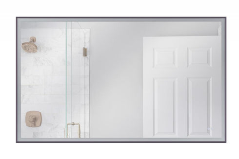 Craftmade 60 Inch x 36 Inch Rectangle Black Framed LED Mirror in Flat Black Finish Model: MIR6001RT-FB3C