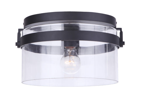 Craftmade Franklin 1 Light Outdoor Flush Mount in Midnight Model: ZA3337-MN