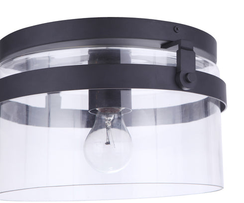 Craftmade Franklin 1 Light Outdoor Flush Mount in Midnight Model: ZA3337-MN