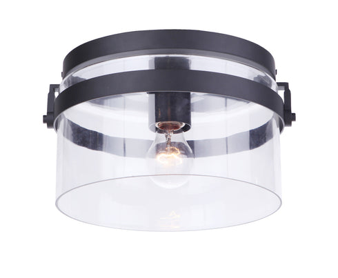 Craftmade Franklin 1 Light Outdoor Flush Mount in Midnight Model: ZA3337-MN