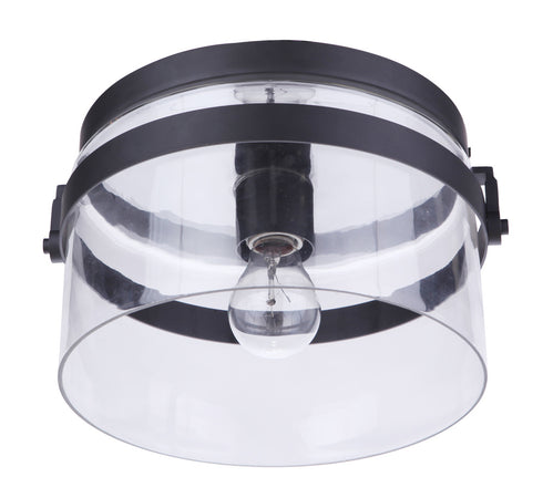 Craftmade Franklin 1 Light Outdoor Flush Mount in Midnight Model: ZA3337-MN