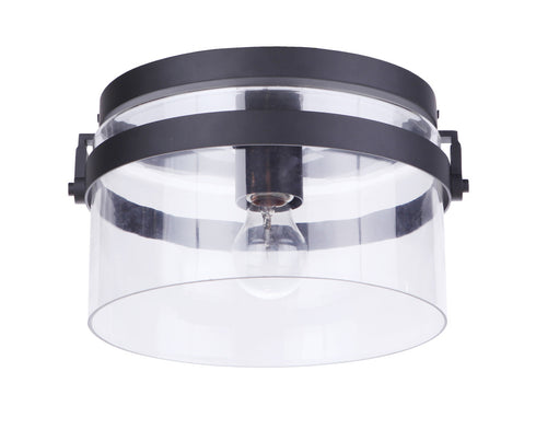 Craftmade Franklin 1 Light Outdoor Flush Mount in Midnight Model: ZA3337-MN