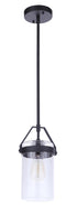 Craftmade Franklin 1 Light Outdoor Pendant in Midnight Model: ZA3311-MN
