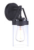 Craftmade Franklin 1 Light Small Outdoor Wall Lantern in Midnight Model: ZA3304-MN