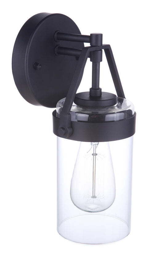 Craftmade Franklin 1 Light Small Outdoor Wall Lantern in Midnight Model: ZA3304-MN