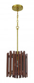 Craftmade Freeform 1 Light Pendant in Polished Nicke Black Walnut in Polished Nickel / Black Walnut Finish Model: 58491-PLNBWN
