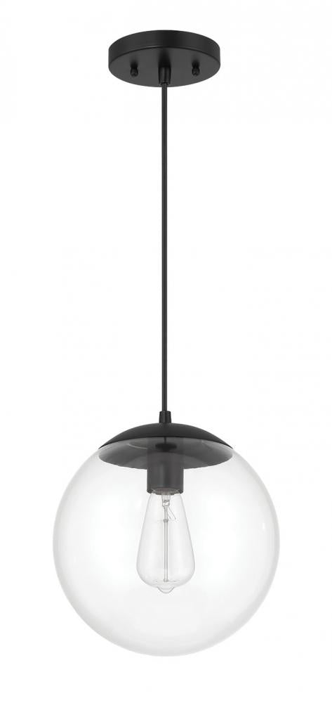 Craftmade Gaze 10 Inch 1 Light Pendant in Flat Black Model: 56891-FB