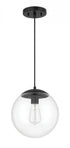 Craftmade Gaze 10 Inch 1 Light Pendant in Flat Black Model: 56891-FB