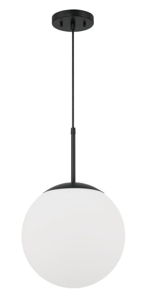 Craftmade Gaze 12 Inch 1 Light Pendant in Flat Black Model: 56892-FB