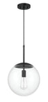 Craftmade Gaze 12 Inch 1 Light Pendant in Flat Black Model: 56892-FB