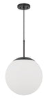 Craftmade Gaze 14 Inch 1 Light Round Pendant in Flat Black Model: 56893-FB