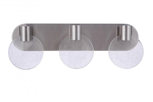 Craftmade Glisten 3 Light LED Vanity in Brushed Polished Nickel Model: 15122BNK-LED