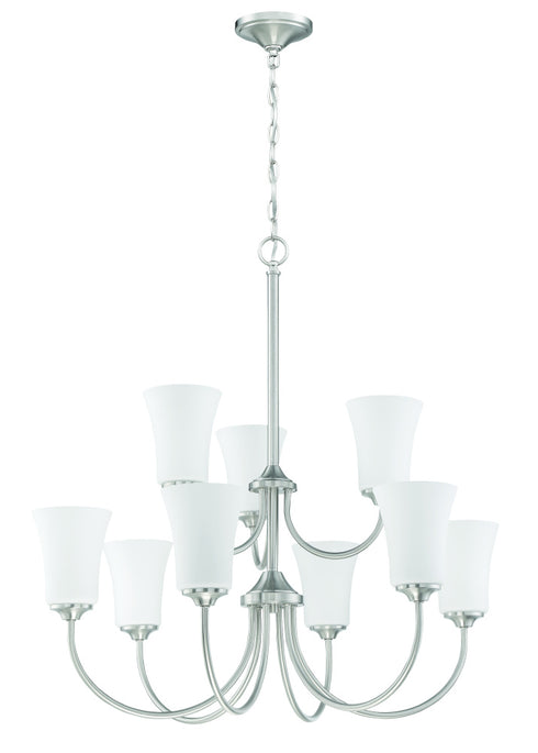 Craftmade Gwyneth 9 Light Chandelier in Flat Black Model: 50429-FB