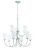 Craftmade Gwyneth 9 Light Chandelier in Flat Black Model: 50429-FB