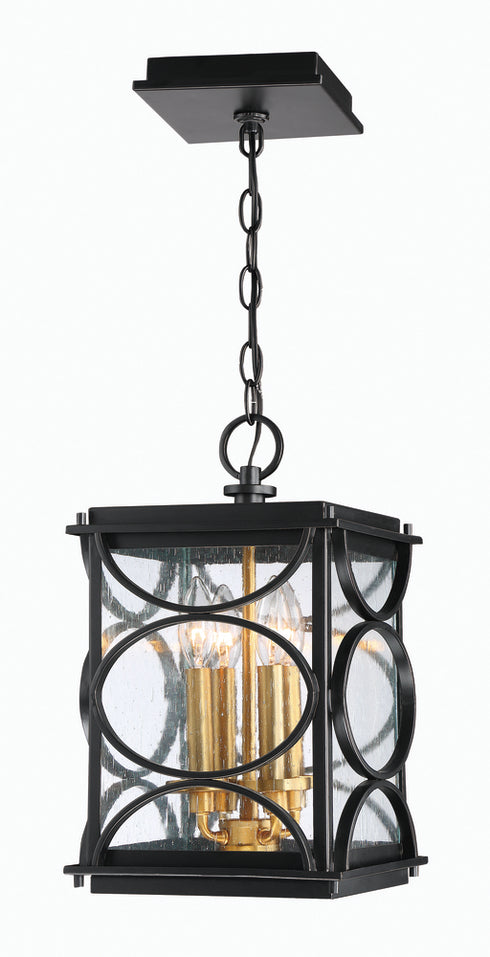 Craftmade Hamilton 4 Light Outdoor Pendant in Midnigh Patina Aged Brass Finish Model: ZA1911-MNPAB
