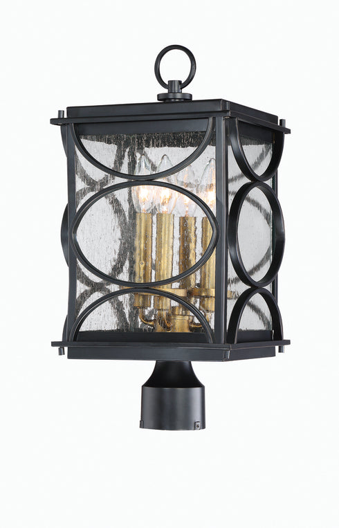 Craftmade Hamilton 4 Light Outdoor Post in Midnigh Patina Aged Brass Finish Model: ZA1915-MNPAB