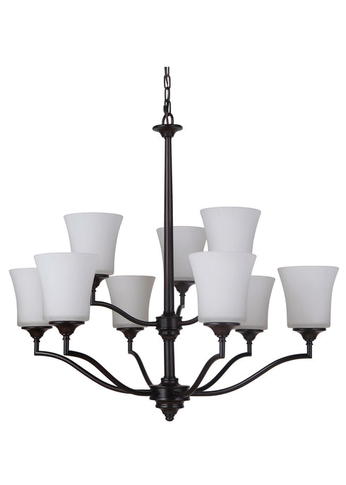 Craftmade Helena 9 Light Chandelier in Oiled Bronze Finish Model: 41729-OB