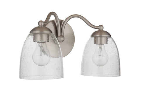 Craftmade Hillridge 2 Light Vanity in Brushed Polished Nickel Model: 19915BNK2