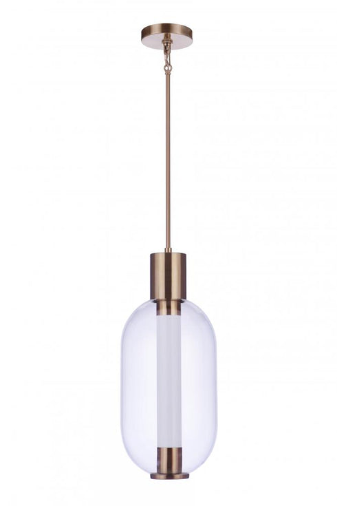 Craftmade Holmes 1 Light LED Pendant in Satin Brass Model: P996SB-LED