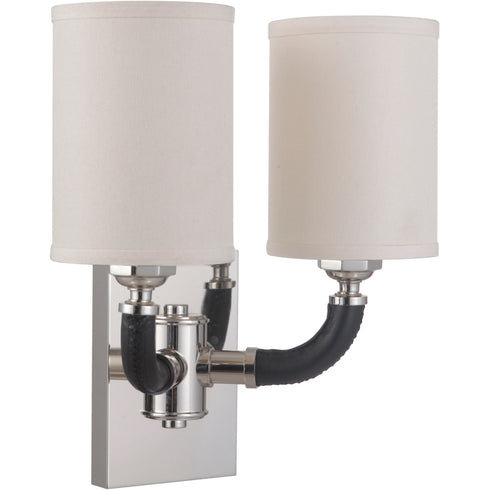 Craftmade Huxley 2 Light Wall Sconce in Polished Nickel Model: 48162-PLN