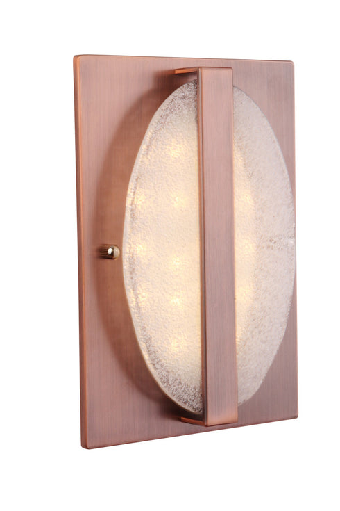 Craftmade Illuminated Chime 1 Light LED Recessed With Round Artisan Glass in Brushed Copper Finish Model: ICH1720-BCP