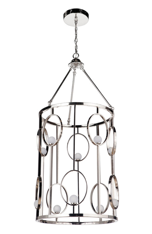 Craftmade Indy 10 Light LED Foyer in Polished Nickel Finish Model: 49030-PLN-LED