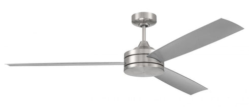 Craftmade Inspo 62 62 Inch Inspo Indoor Fan in Brushed Polished Nickel With Brushed Nickel Blades Model: INS62BNK3